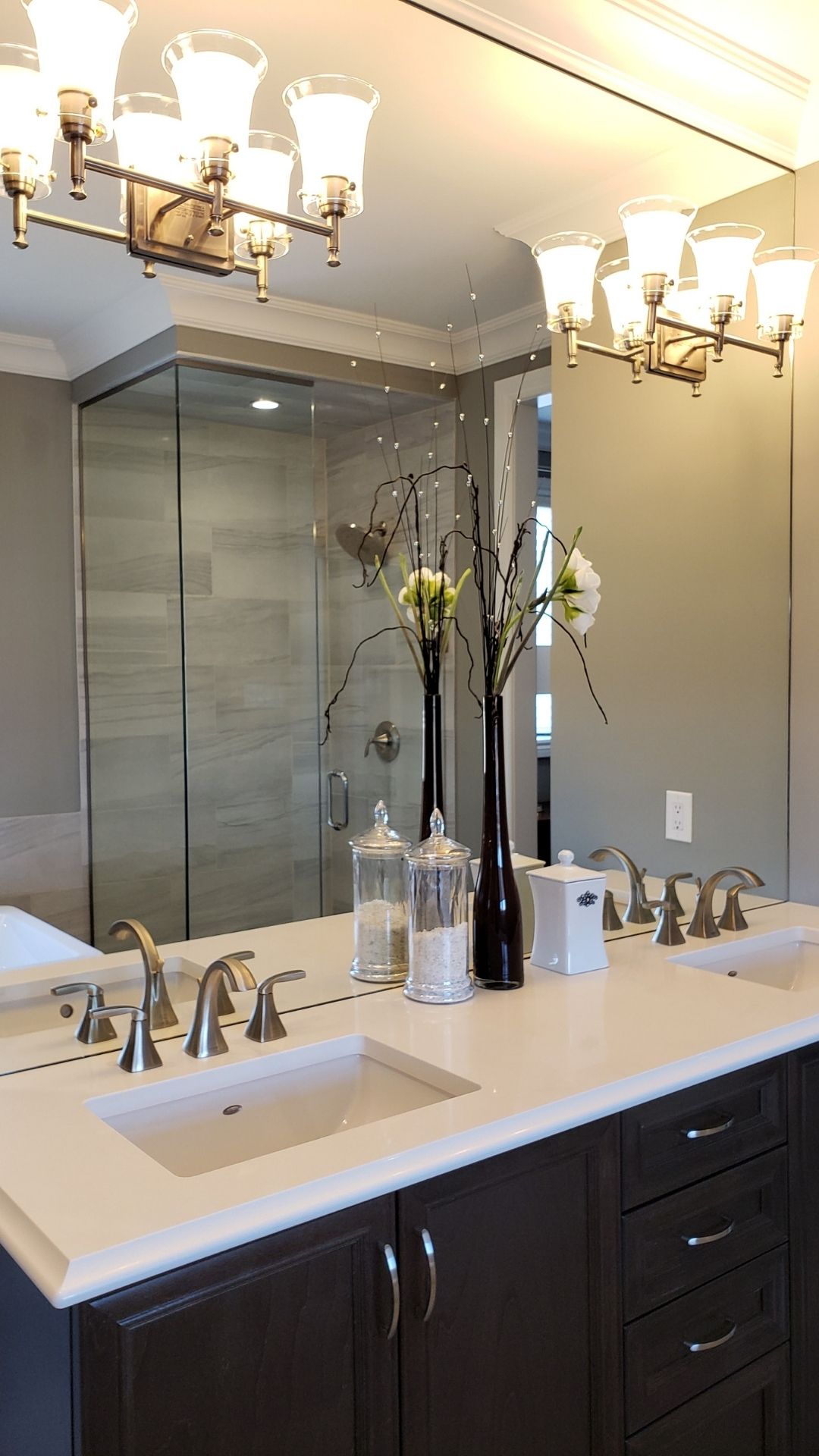A sparkling bathroom in the Scranton area after our professional deep clean - sanitized surfaces, spotless fixtures, and gleaming tiles.